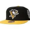 Headwear Mitchell & Ness -2 Tone Side Patch Snapback Pittsburgh Penguins