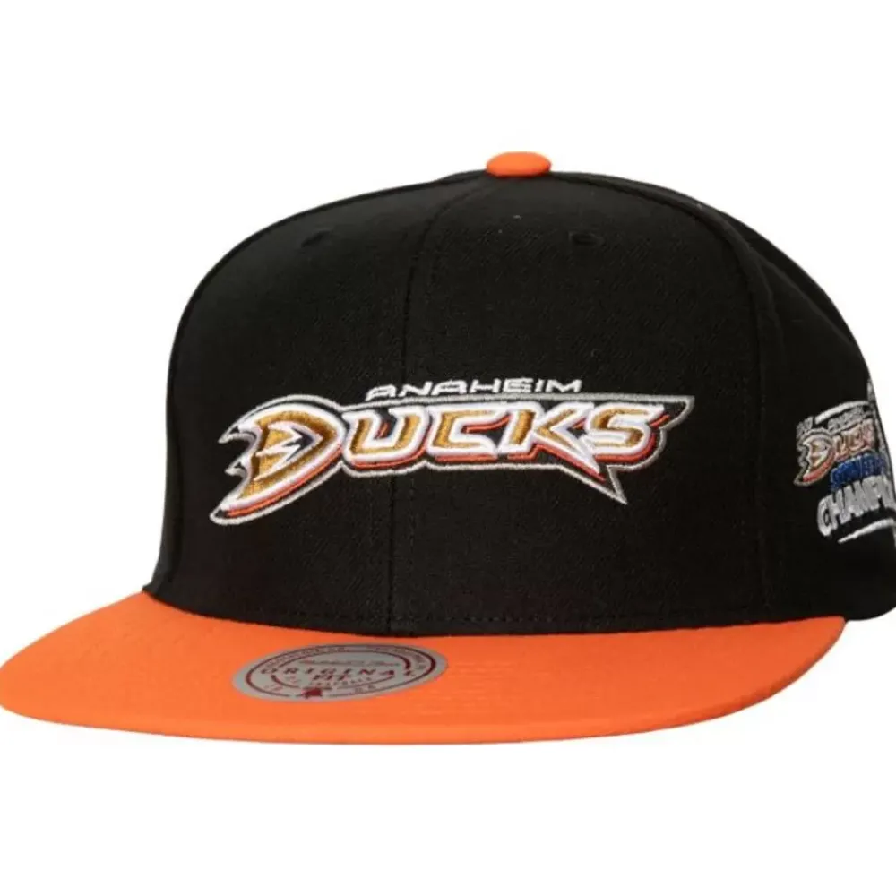 Headwear Mitchell & Ness -2 Tone Side Patch Snapback Anaheim Ducks