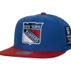 Headwear Mitchell & Ness -2 Tone Side Patch Snapback New York Rangers