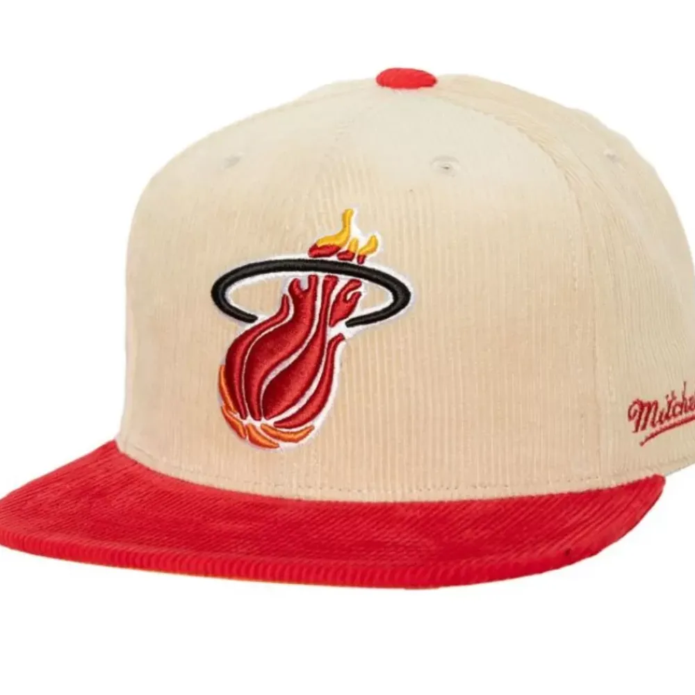 Headwear Mitchell & Ness -2 Tone Team Cord Fitted Hwc Miami Heat