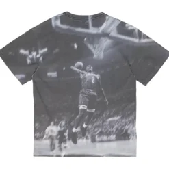 Apparel Mitchell & Ness T-Shirts & Tops-Above The Rim Sublimated Ss Tee Charlotte Hornets Larry Johnson