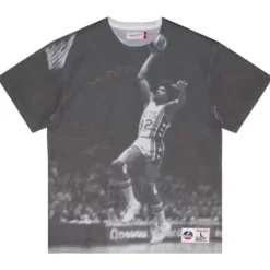 Apparel Mitchell & Ness T-Shirts & Tops-Above The Rim Sublimated Ss Tee New York Nets Julius Erving