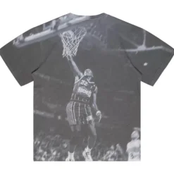 Apparel Mitchell & Ness T-Shirts & Tops-Above The Rim Sublimated Ss Tee Houston Rockets Clyde Drexler