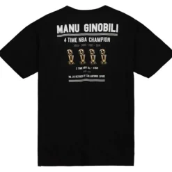 Apparel Mitchell & Ness T-Shirts & Tops-Achievement Tee San Antonio Spurs Manu Ginobili