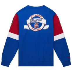 Apparel Mitchell & Ness Hoodies & Sweatshirts-All Over Crew 3.0 Atlanta Braves