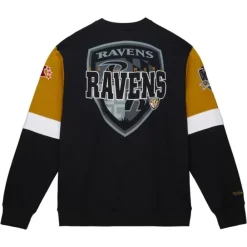 Apparel Mitchell & Ness Hoodies & Sweatshirts-All Over Crew 3.0 Baltimore Ravens