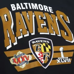 Apparel Mitchell & Ness Hoodies & Sweatshirts-All Over Crew 3.0 Baltimore Ravens