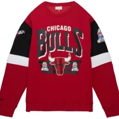 Apparel Mitchell & Ness Hoodies & Sweatshirts-All Over Crew 3.0 Chicago Bulls