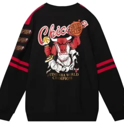 Apparel Mitchell & Ness T-Shirts & Tops-All Over Crew 2.0 Chicago Bulls