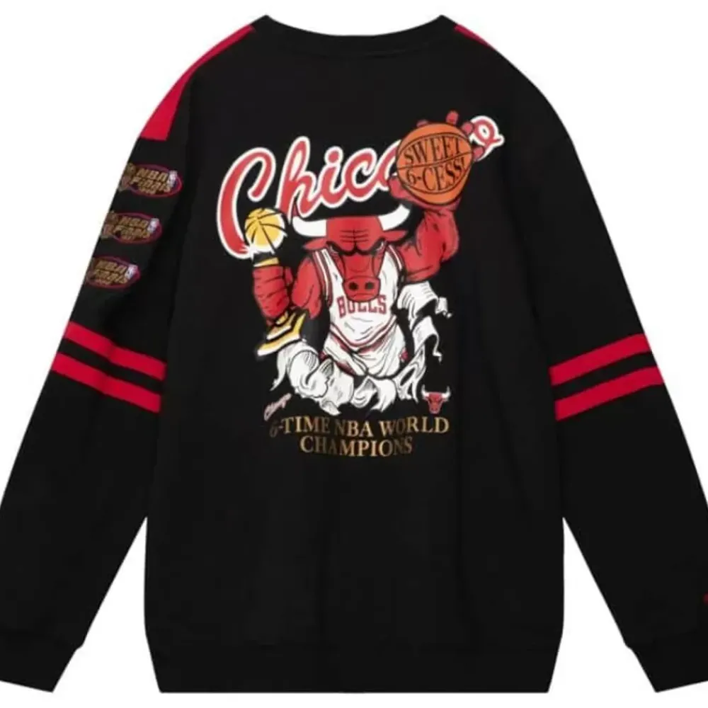Apparel Mitchell & Ness T-Shirts & Tops-All Over Crew 2.0 Chicago Bulls
