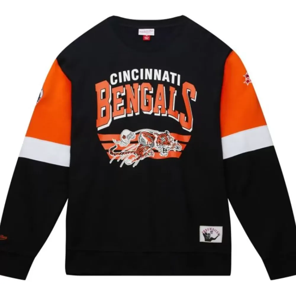 Apparel Mitchell & Ness Hoodies & Sweatshirts-All Over Crew 3.0 Cincinnati Bengals