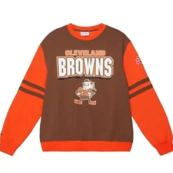 Apparel Mitchell & Ness T-Shirts & Tops-All Over Crew 2.0 Cleveland Browns