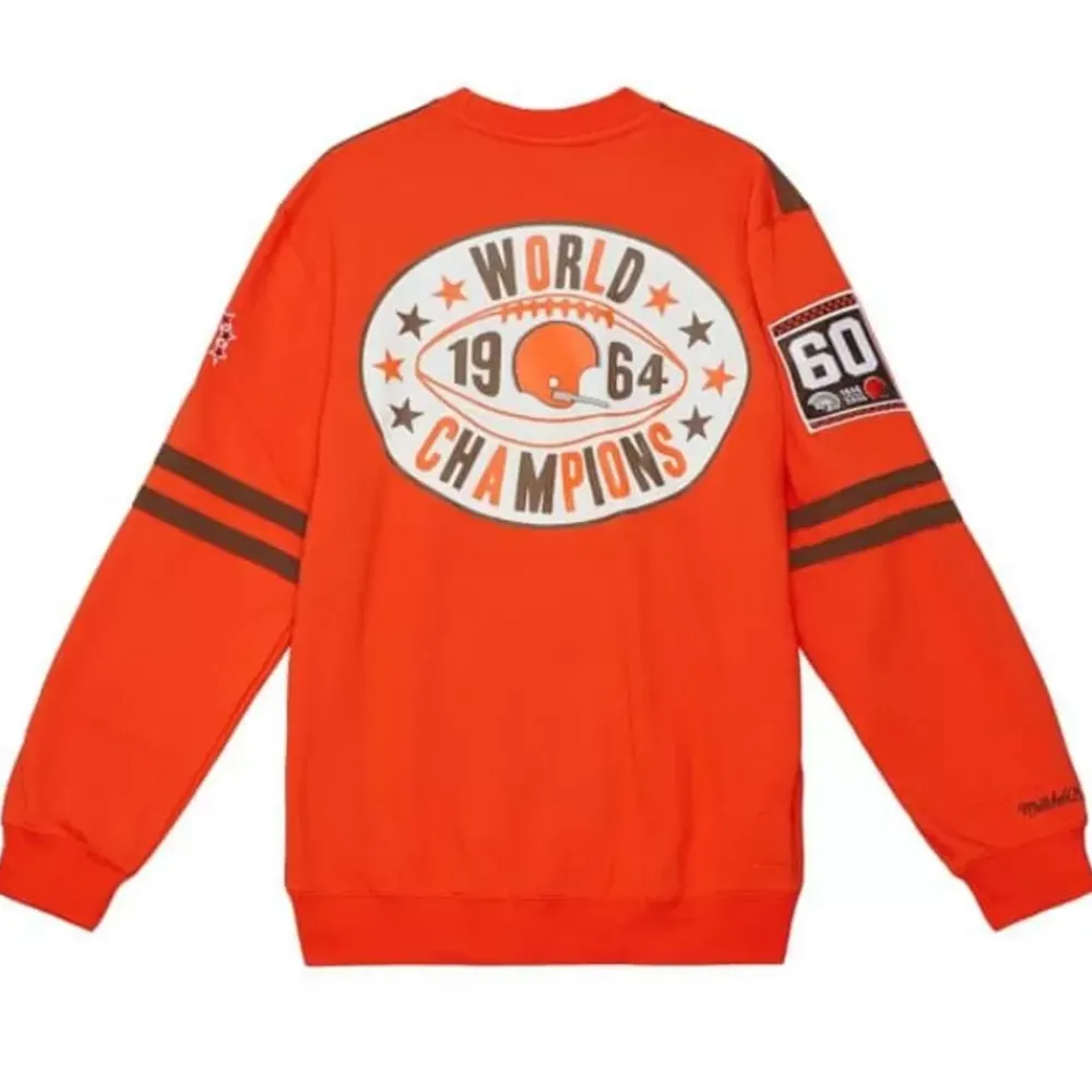 Apparel Mitchell & Ness T-Shirts & Tops-All Over Crew 2.0 Cleveland Browns