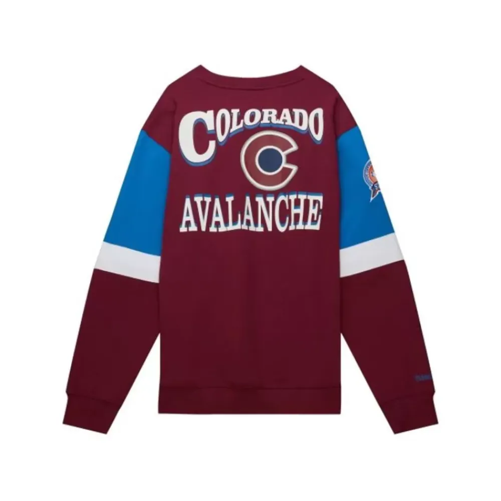 Apparel Mitchell & Ness Hoodies & Sweatshirts-All Over Crew 3.0 Colorado Avalanche