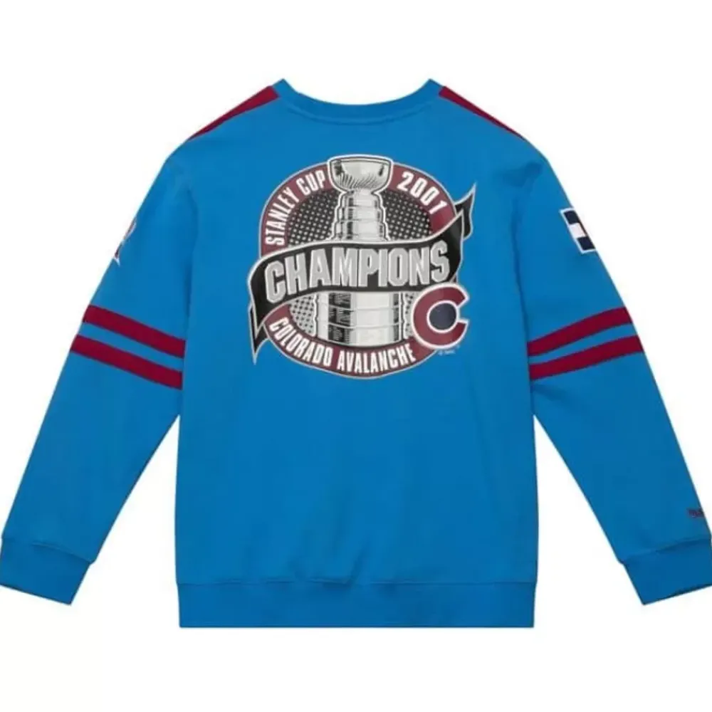 Apparel Mitchell & Ness Hoodies & Sweatshirts-All Over Crew 2.0 Colorado Avalanche