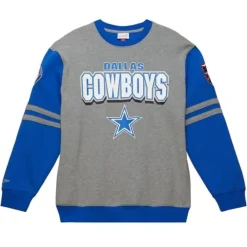Apparel Mitchell & Ness T-Shirts & Tops-All Over Crew 2.0 Dallas Cowboys