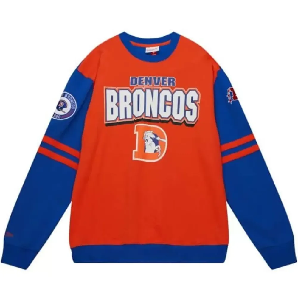 Apparel Mitchell & Ness T-Shirts & Tops-All Over Crew 2.0 Denver Broncos