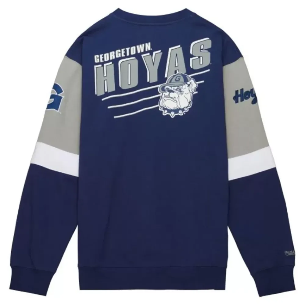 Apparel Mitchell & Ness Hoodies & Sweatshirts-All Over Crew 3.0 Georgetown University