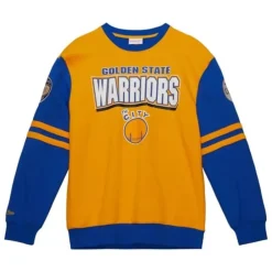Apparel Mitchell & Ness T-Shirts & Tops-All Over Crew 2.0 Golden State Warriors