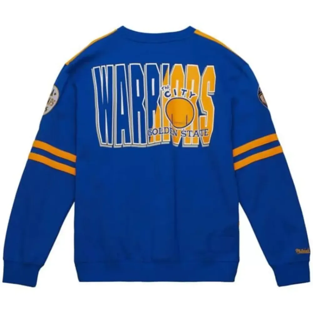 Apparel Mitchell & Ness T-Shirts & Tops-All Over Crew 2.0 Golden State Warriors