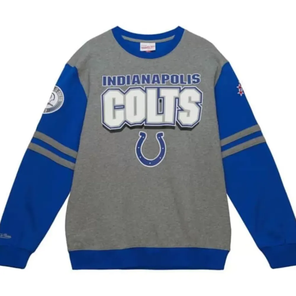 Apparel Mitchell & Ness T-Shirts & Tops-All Over Crew 2.0 Indianapolis Colts