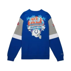 Apparel Mitchell & Ness Hoodies & Sweatshirts-All Over Crew 3.0 Indianapolis Colts