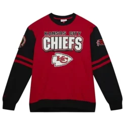Apparel Mitchell & Ness T-Shirts & Tops-All Over Crew 2.0 Kansas City Chiefs