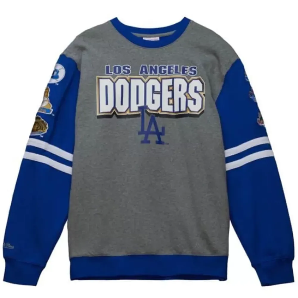 Apparel Mitchell & Ness T-Shirts & Tops-All Over Crew 2.0 Los Angeles Dodgers