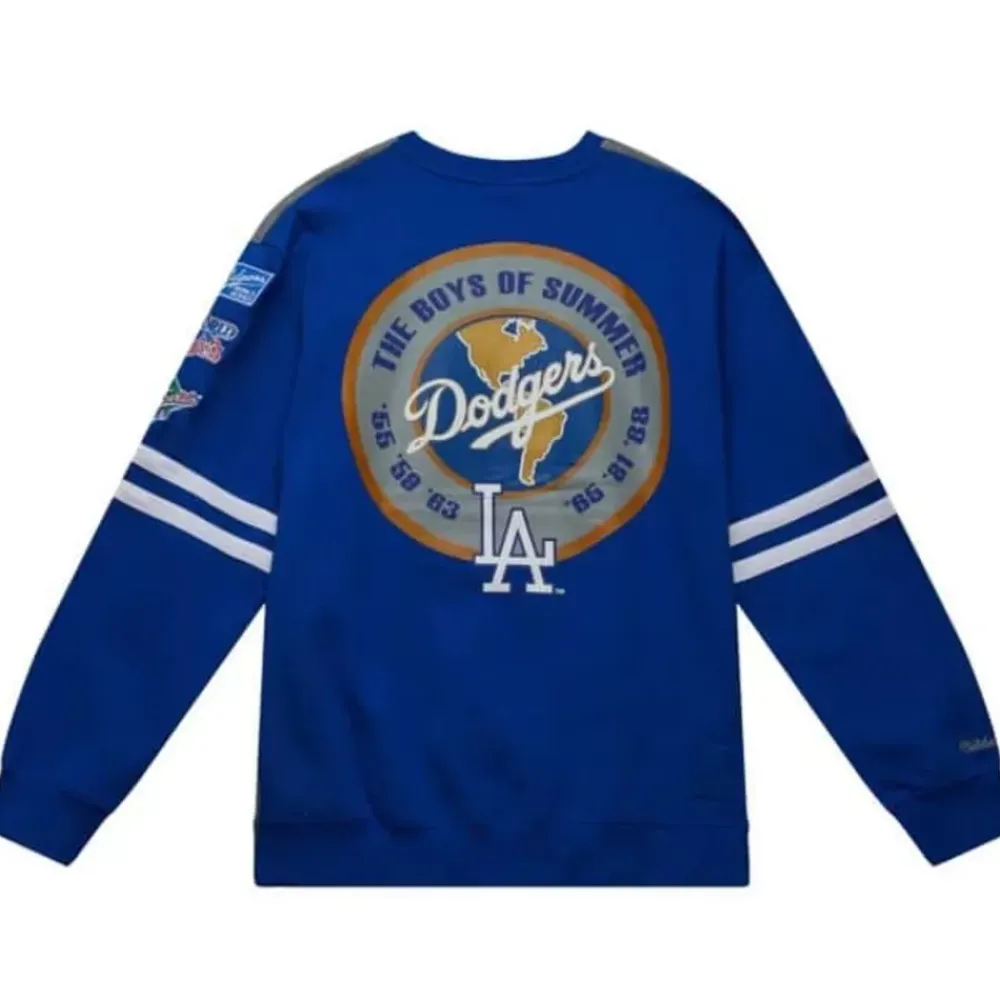 Apparel Mitchell & Ness T-Shirts & Tops-All Over Crew 2.0 Los Angeles Dodgers