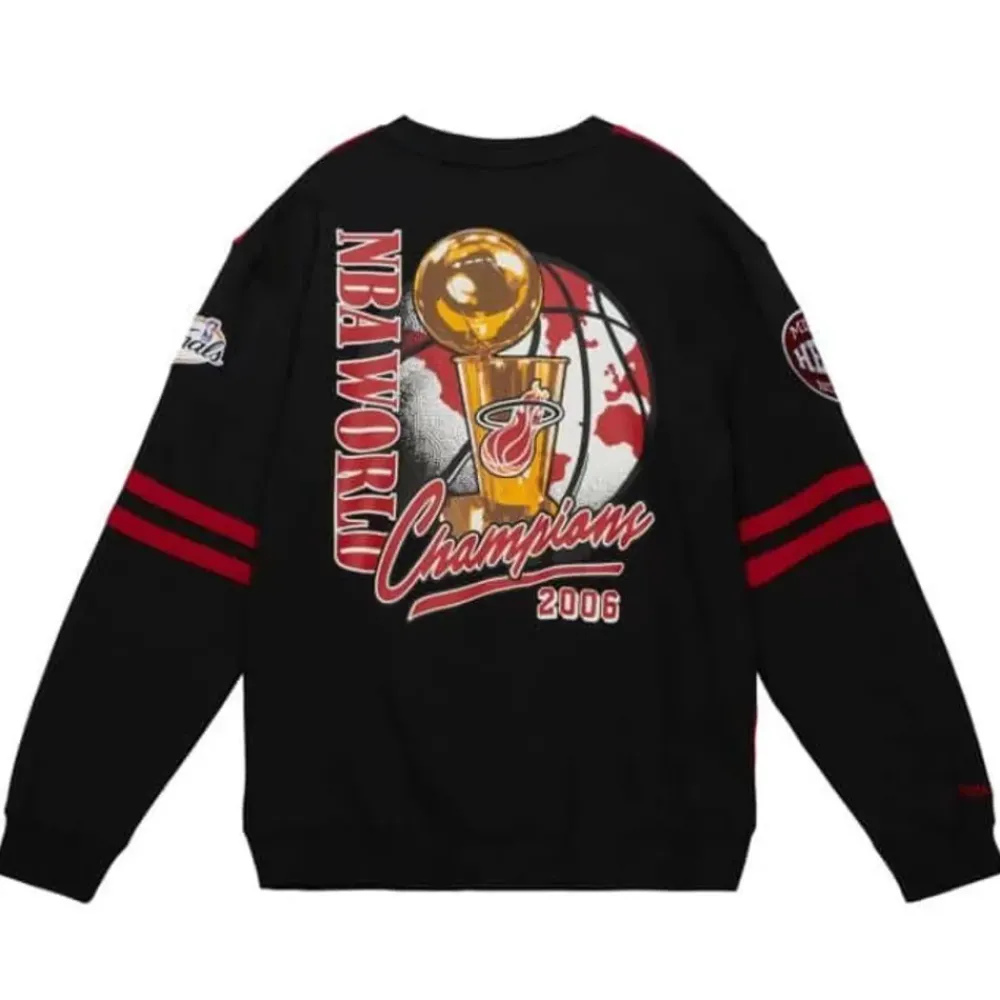 Apparel Mitchell & Ness T-Shirts & Tops-All Over Crew 2.0 Miami Heat