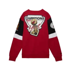 Apparel Mitchell & Ness Hoodies & Sweatshirts-All Over Crew 3.0 Miami Heat