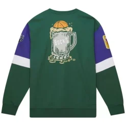 Apparel Mitchell & Ness Hoodies & Sweatshirts-All Over Crew 3.0 Milwaukee Bucks