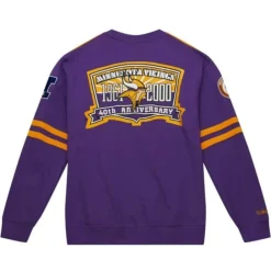 Apparel Mitchell & Ness T-Shirts & Tops-All Over Crew 2.0 Minnesota Vikings