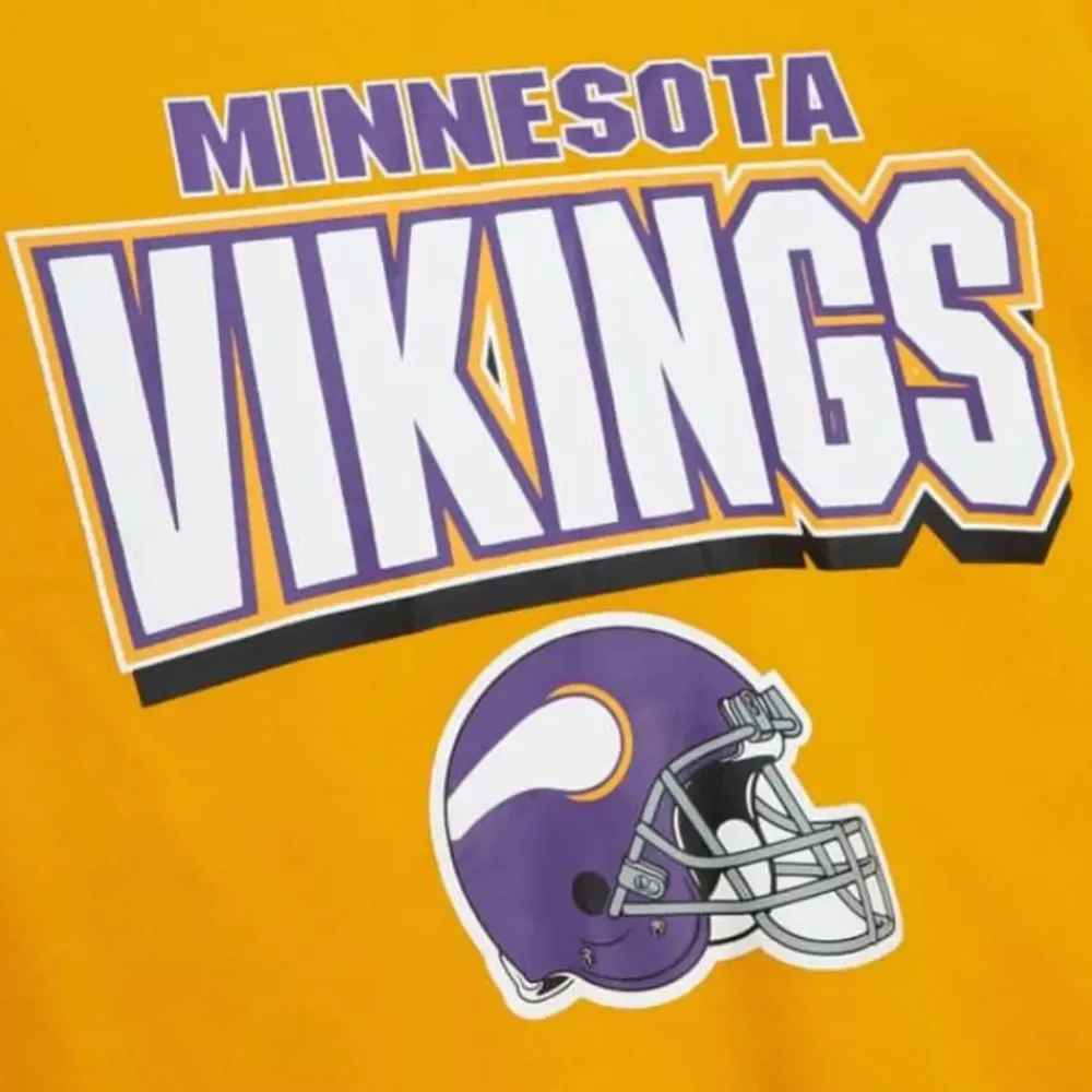 Apparel Mitchell & Ness T-Shirts & Tops-All Over Crew 2.0 Minnesota Vikings