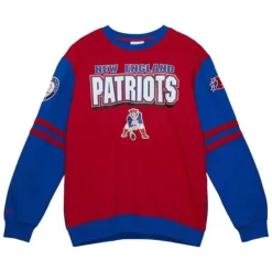 Apparel Mitchell & Ness T-Shirts & Tops-All Over Crew 2.0 New England Patriots