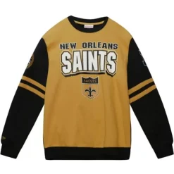 Apparel Mitchell & Ness T-Shirts & Tops-All Over Crew 2.0 New Orleans Saints