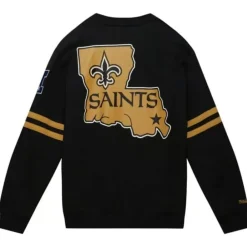 Apparel Mitchell & Ness T-Shirts & Tops-All Over Crew 2.0 New Orleans Saints