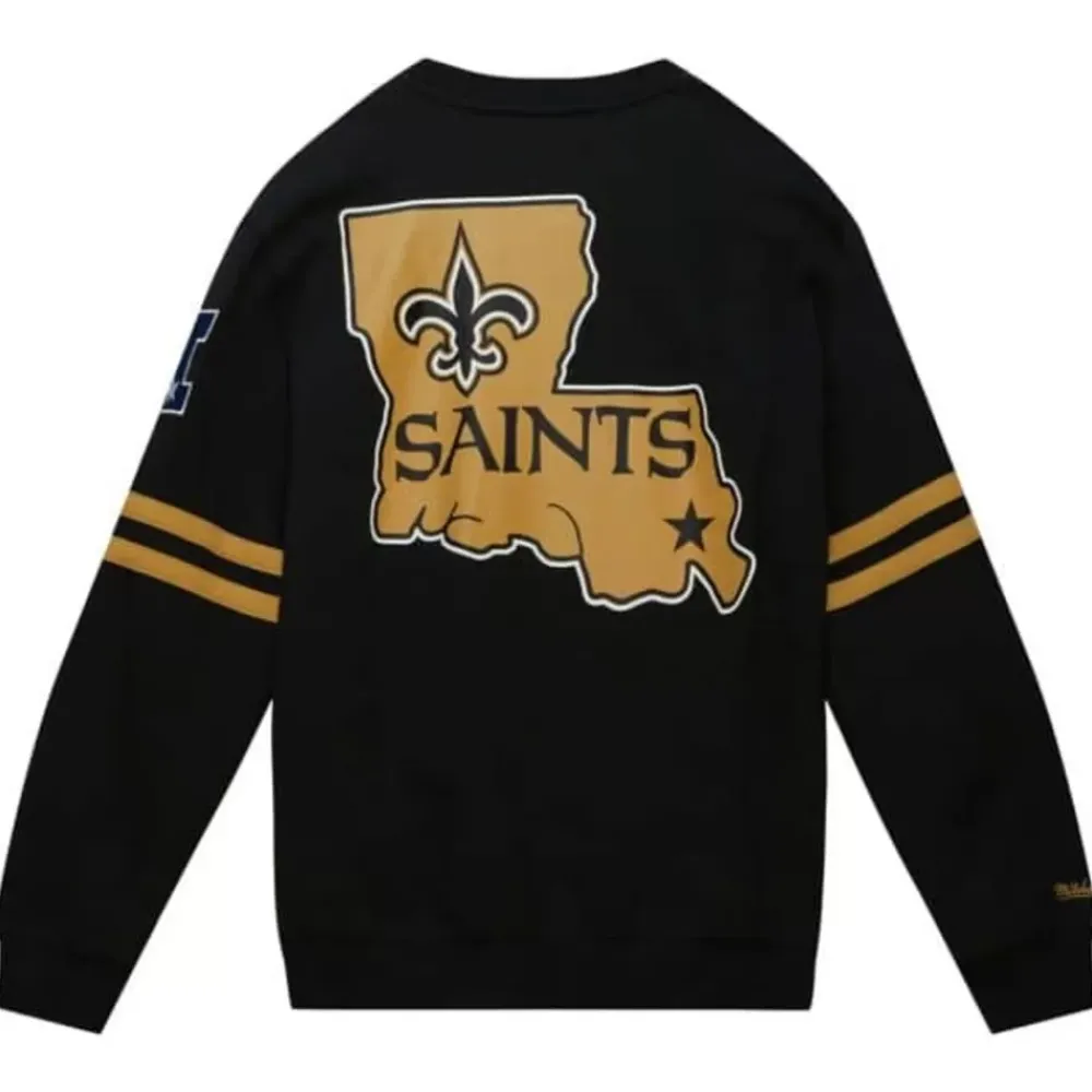 Apparel Mitchell & Ness T-Shirts & Tops-All Over Crew 2.0 New Orleans Saints