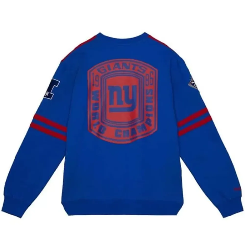 Apparel Mitchell & Ness T-Shirts & Tops-All Over Crew 2.0 New York Giants
