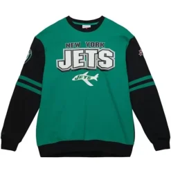 Apparel Mitchell & Ness T-Shirts & Tops-All Over Crew 2.0 New York Jets