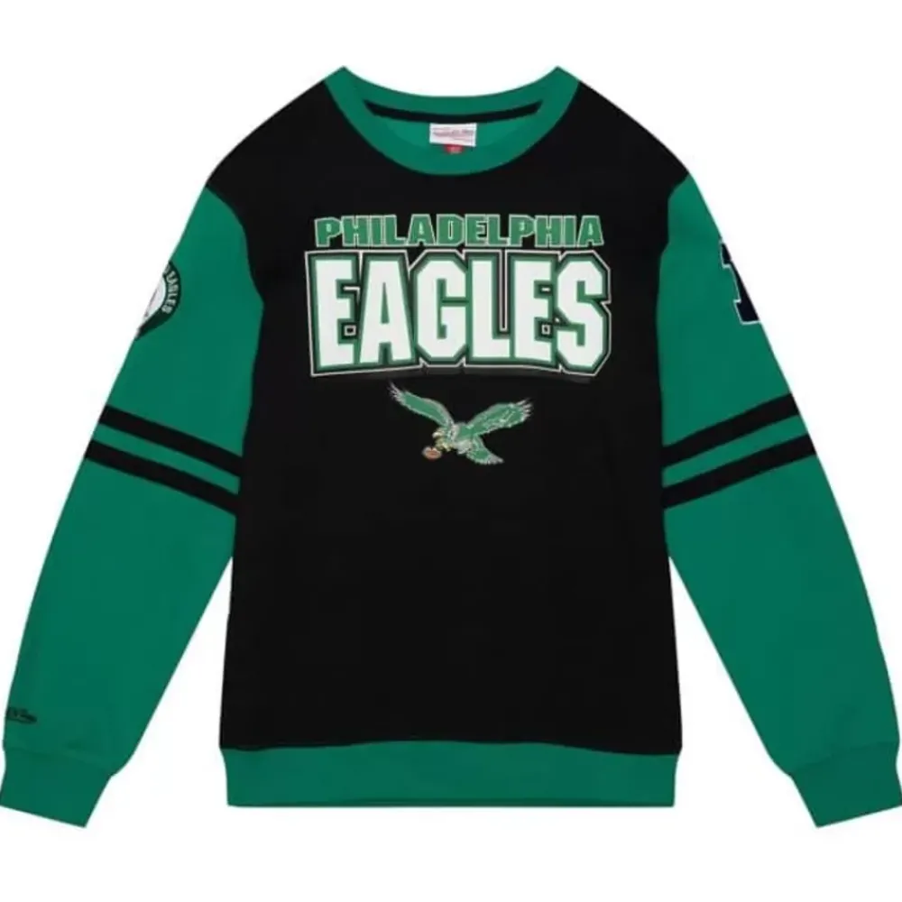 Apparel Mitchell & Ness T-Shirts & Tops-All Over Crew 2.0 Philadelphia Eagles