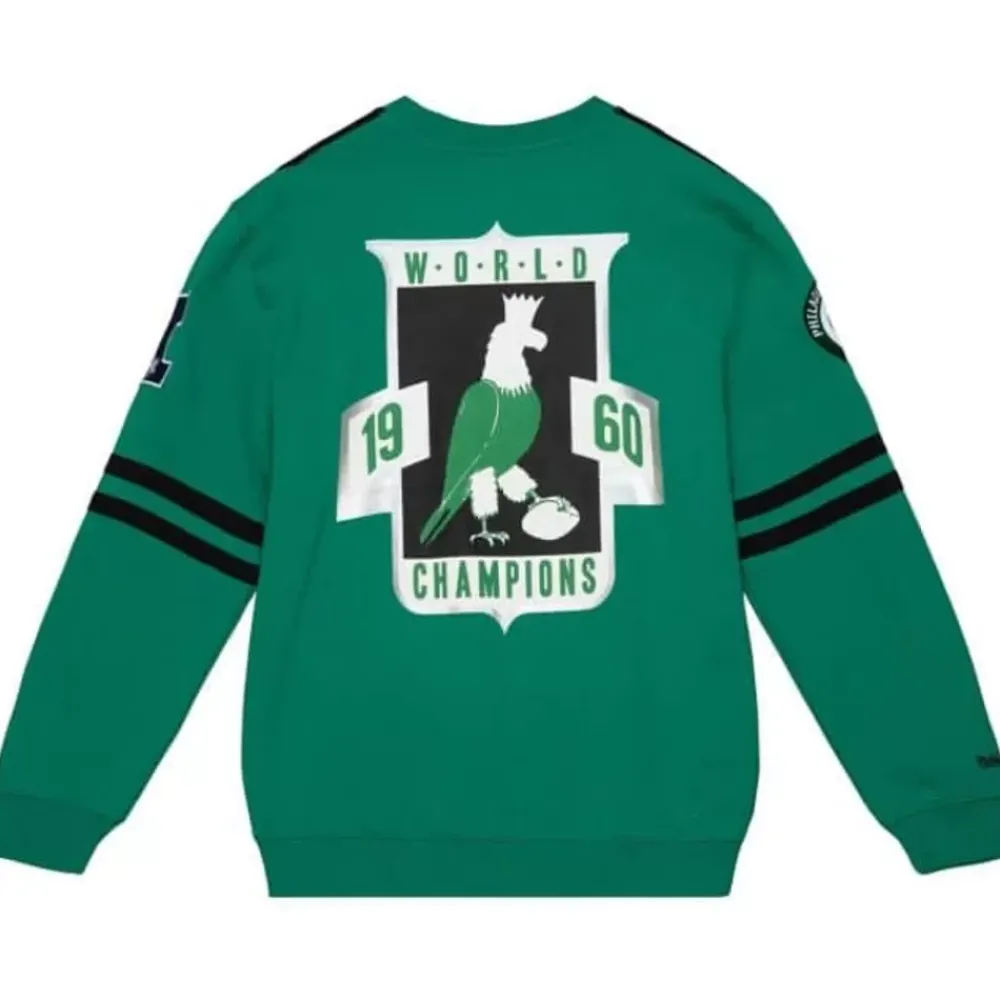 Apparel Mitchell & Ness T-Shirts & Tops-All Over Crew 2.0 Philadelphia Eagles