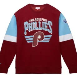 Apparel Mitchell & Ness Hoodies & Sweatshirts-All Over Crew 3.0 Philadelphia Phillies