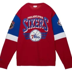 Apparel Mitchell & Ness Hoodies & Sweatshirts-All Over Crew 3.0 Philadelphia 76Ers