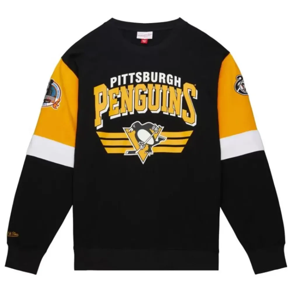 Apparel Mitchell & Ness Hoodies & Sweatshirts-All Over Crew 3.0 Pittsburgh Penguins