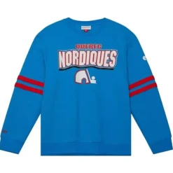 Apparel Mitchell & Ness Hoodies & Sweatshirts-All Over Crew 2.0 Quebec Nordiques