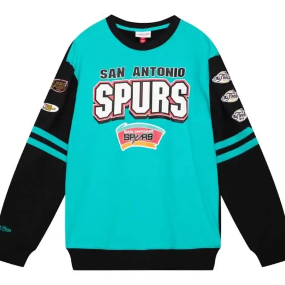 Apparel Mitchell & Ness T-Shirts & Tops-All Over Crew 2.0 San Antonio Spurs
