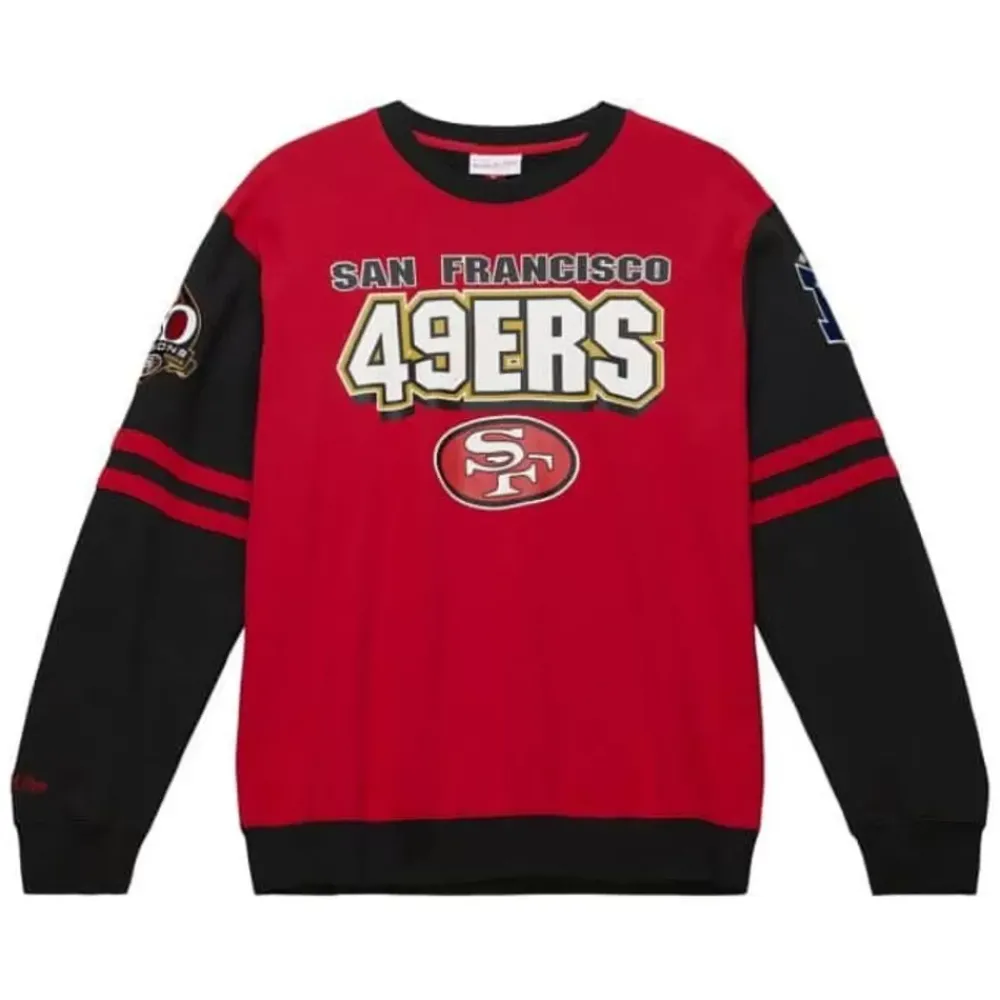 Apparel Mitchell & Ness T-Shirts & Tops-All Over Crew 2.0 San Francisco 49Ers