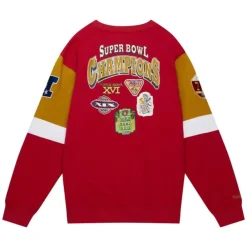 Apparel Mitchell & Ness Hoodies & Sweatshirts-All Over Crew 3.0 San Francisco 49Ers