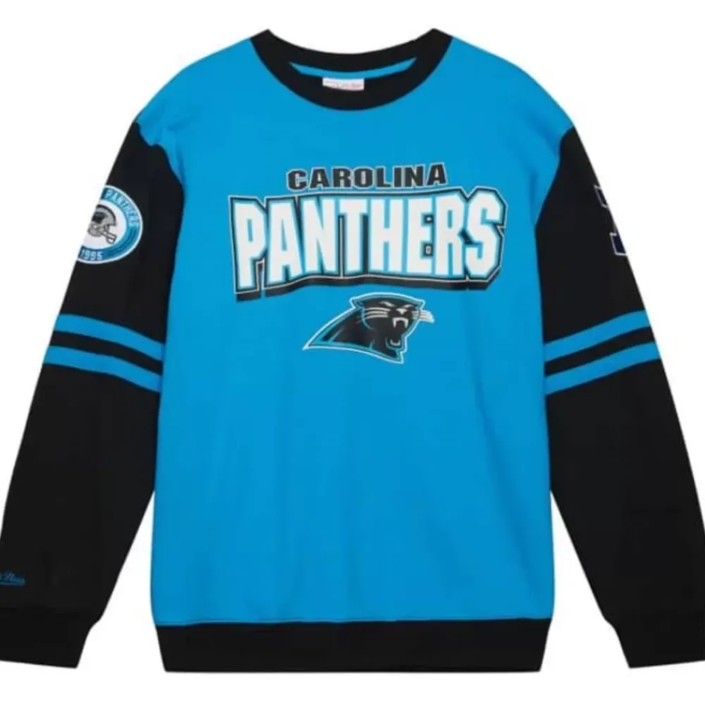 Apparel Mitchell & Ness T-Shirts & Tops-All Over Crew 2.0 Tee Carolina Panthers